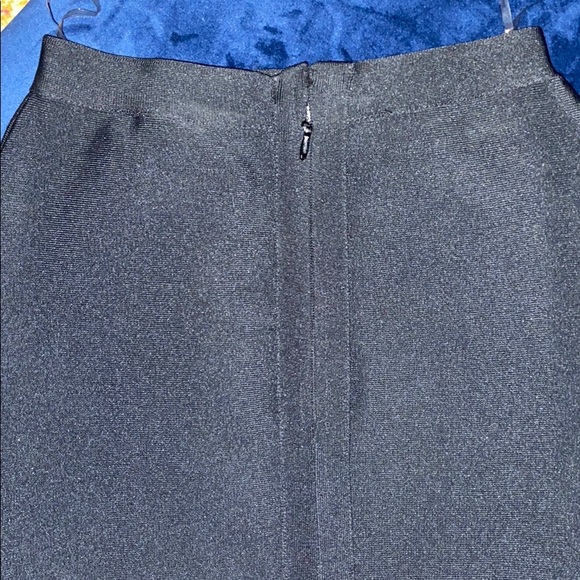STRETCH BODYCON STYLE PENCIL SKIRT BLACK SIZE M - Picture 3 of 5